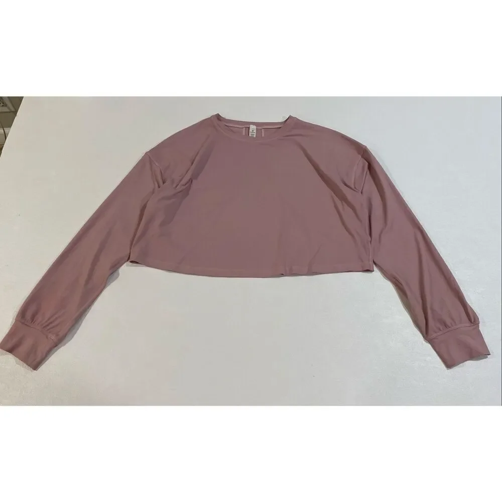 Lululemon Swiftly Tech Cropped Long Sleeve Top Pink Size 4